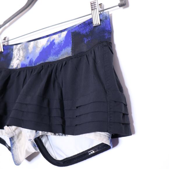 LULULEMON Breath Of Fire Skirt Black Milky Way Multi Print Active Women's 8 - Picture 3 of 9